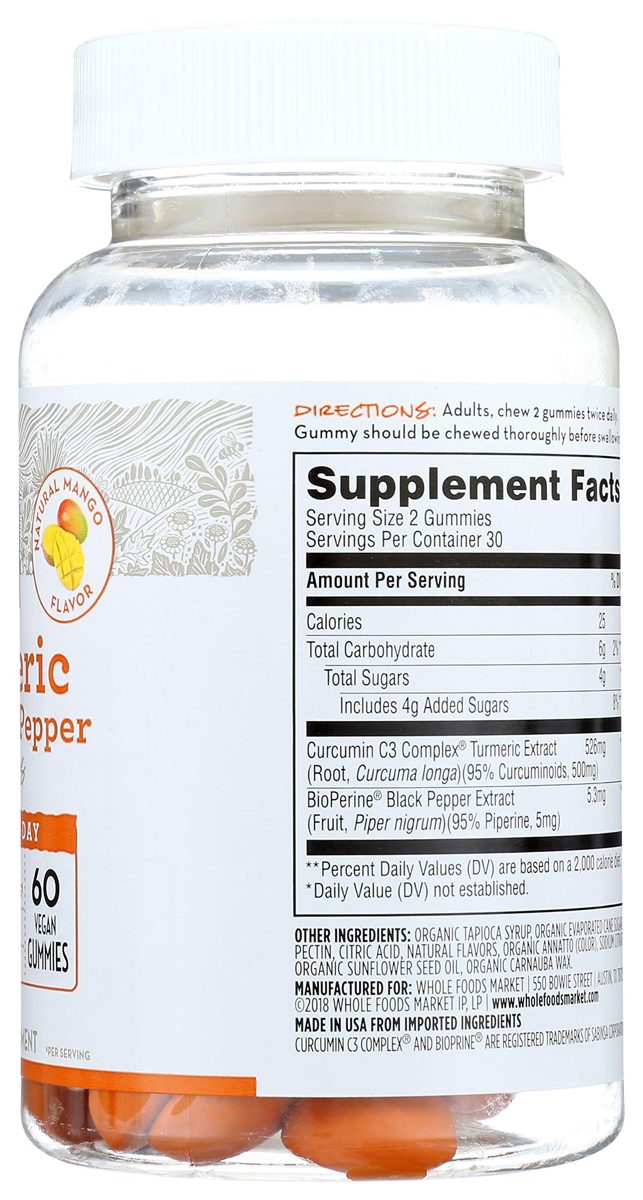 365 Everyday Value, Turmeric with Black Pepper Gummies, 60 ct