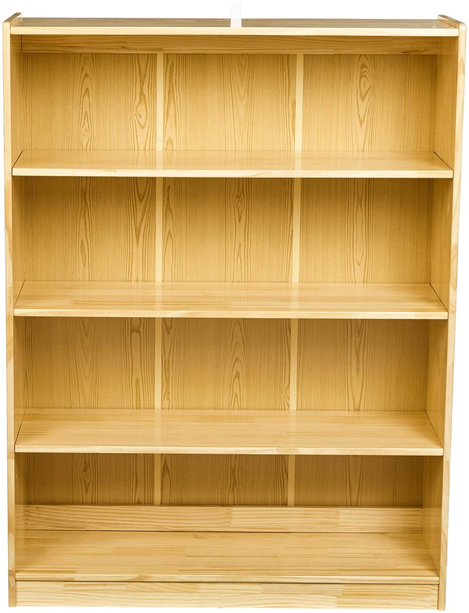 AmazonBasics Adjustable Wooden Bookshelf, 4 Sections