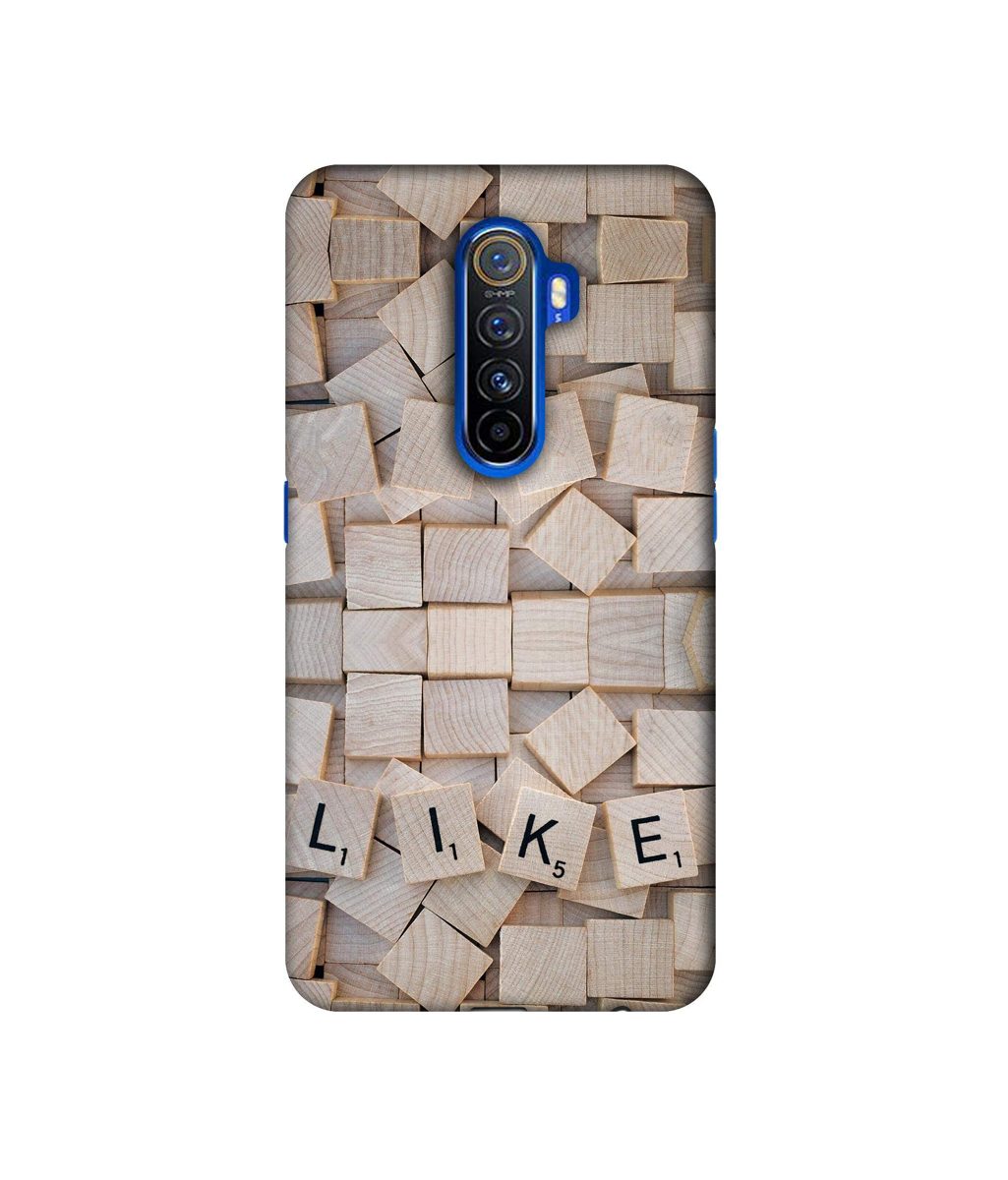 Amazon Brand - Solimo Designer Like On Wooden Block 3D Printed Hard Back Case Mobile Cover for Oppo Reno Ace/Realme X2 Pro