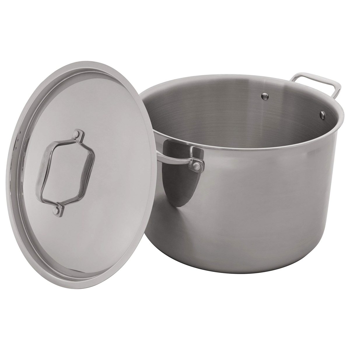 Stone & Beam Tri-Ply Stainless Steel Stockpot, 12-Quart (Renewed)