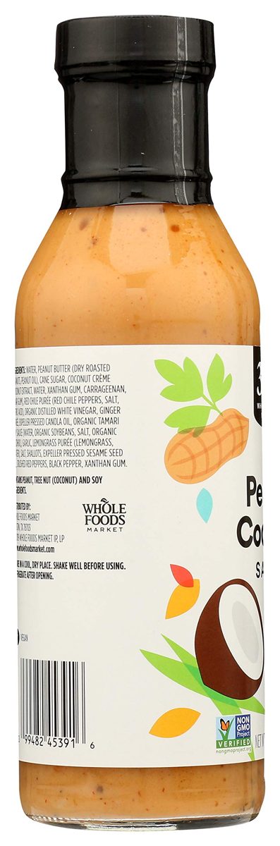 Whole Foods Market, Peanut Coconut Sauce, 13.5 Ounce