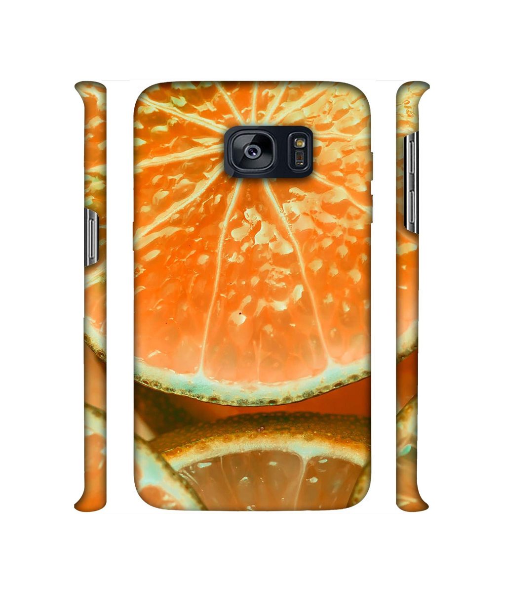Amazon Brand - Solimo Designer Orange Slice 3D Printed Hard Back Case Mobile Cover for Samsung Galaxy S7 Edge