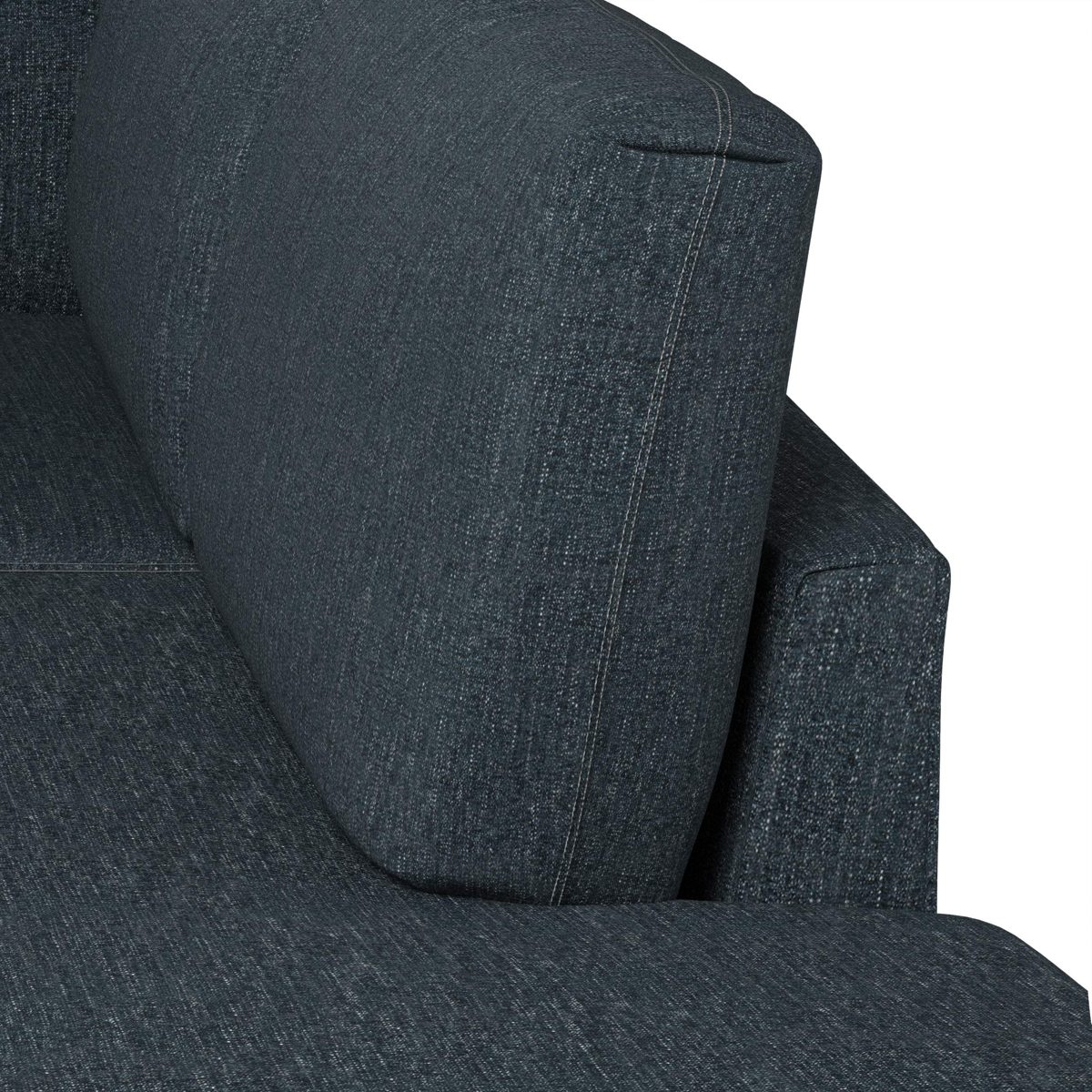 Amazon Brand – Rivet Edgewest Low Back Modern Right U-Sectional, 117"W, Eclipse Blue