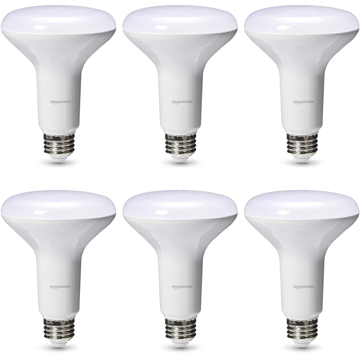 AmazonBasics 65 Watt 25,000 Hours Dimmable 700 Lumens LED Light Bulb - Pack of 6, Soft White (Renewed)