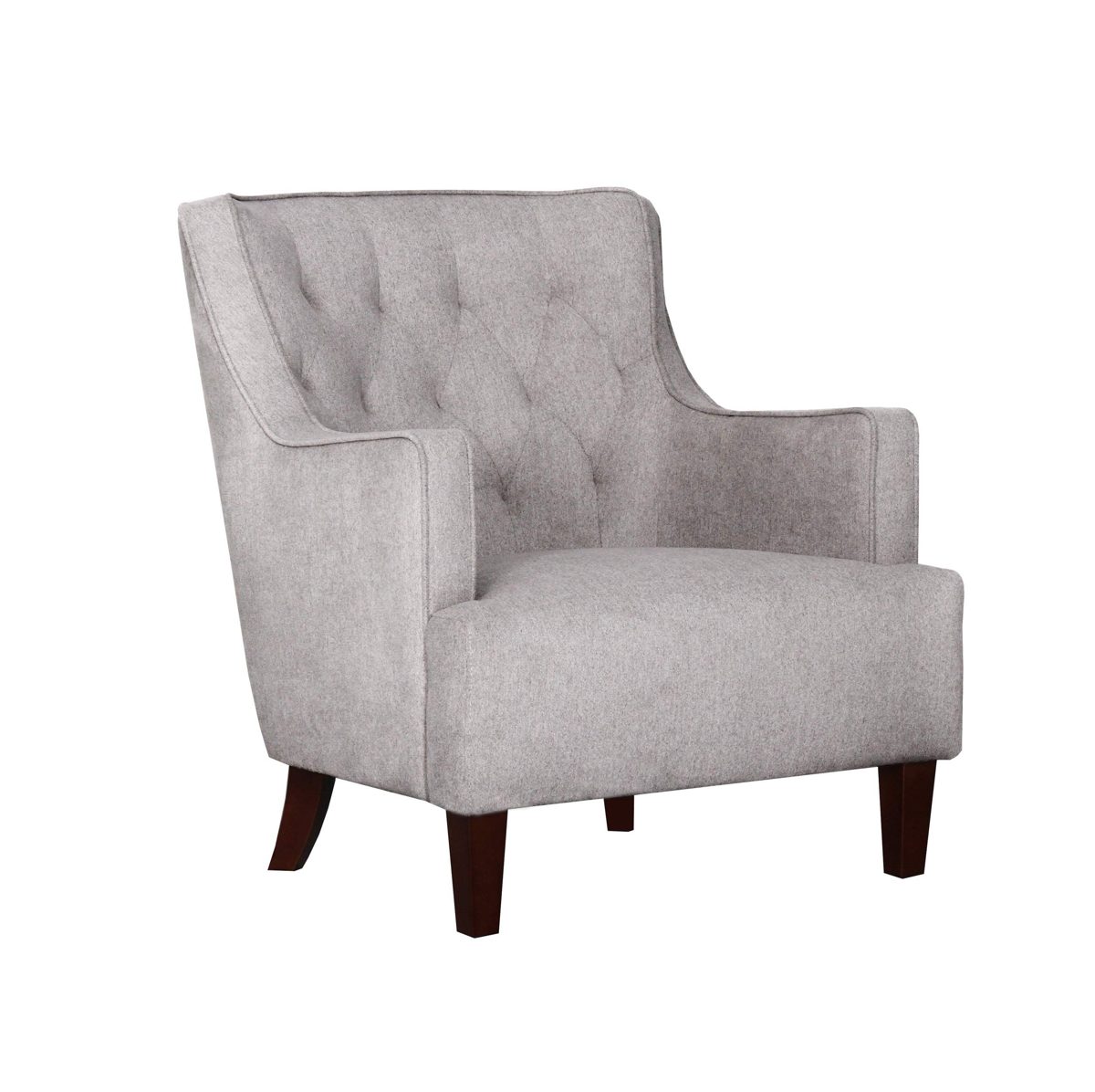 Amazon Brand – Stone & Beam Decatur Modern Tufted Wingback Living Room Accent Chair, 32.37"W, Gray