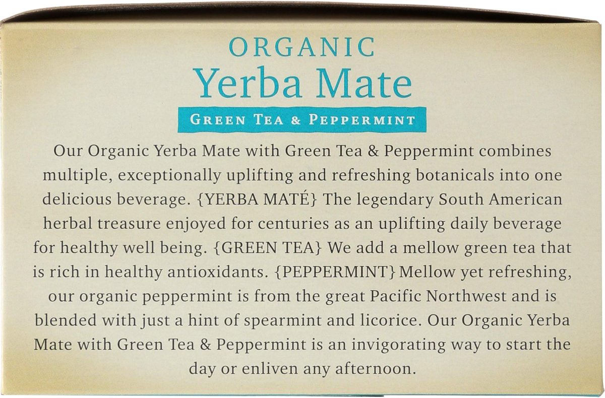 365 Everyday Value, Organic Yerba Mate with Green Tea & Peppermint (40 Tea Bags), 2.8 oz