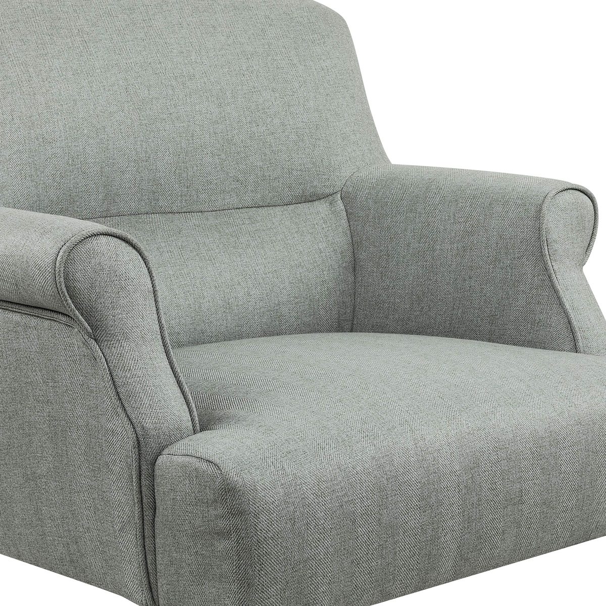 Amazon Brand – Ravenna Home Penridge Rolled Armed Seamed Back Accent Chair, 29.92"W, Mint Green