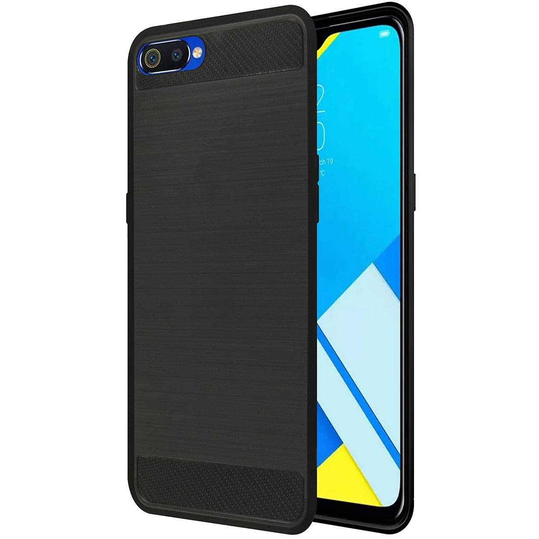Amazon Brand - Solimo Protective Mobile Cover (Soft and Flexible Back Case) for Realme C2 (Black)