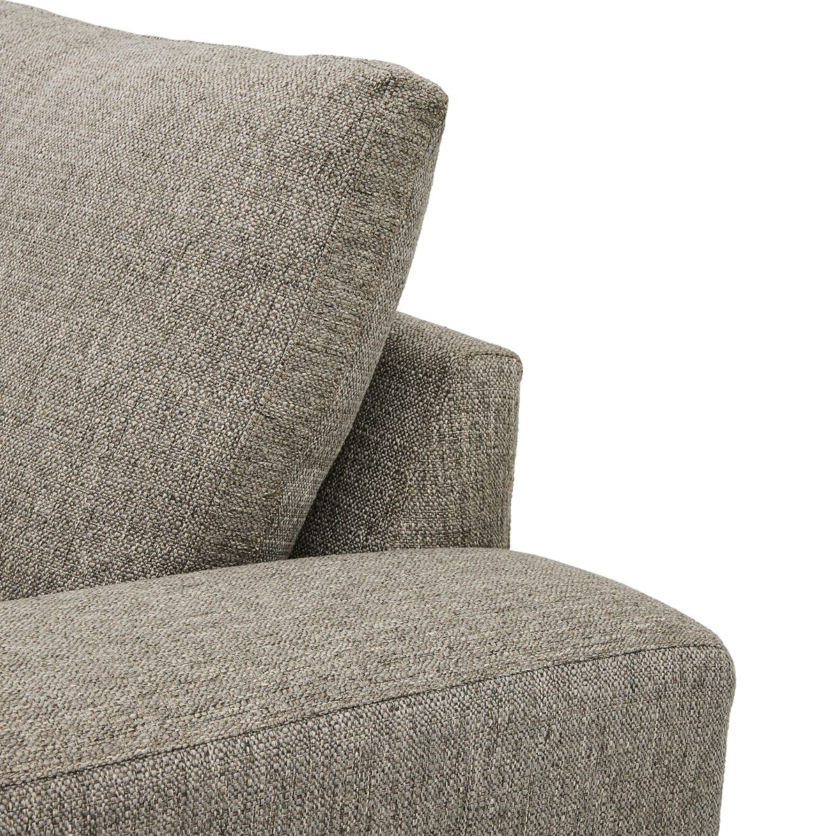 Amazon Brand – Stone & Beam Hoffman Down-Filled Performance Fabric Oversized Arm Chair, 59"W, Grey Tweed