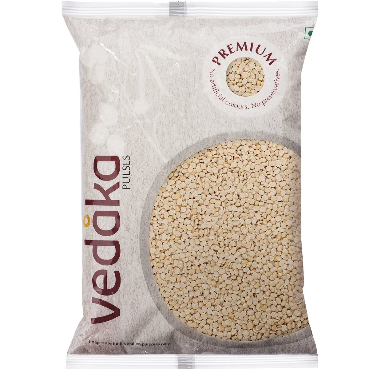 Amazon Brand - Vedaka Premium White Urad Split, 500g