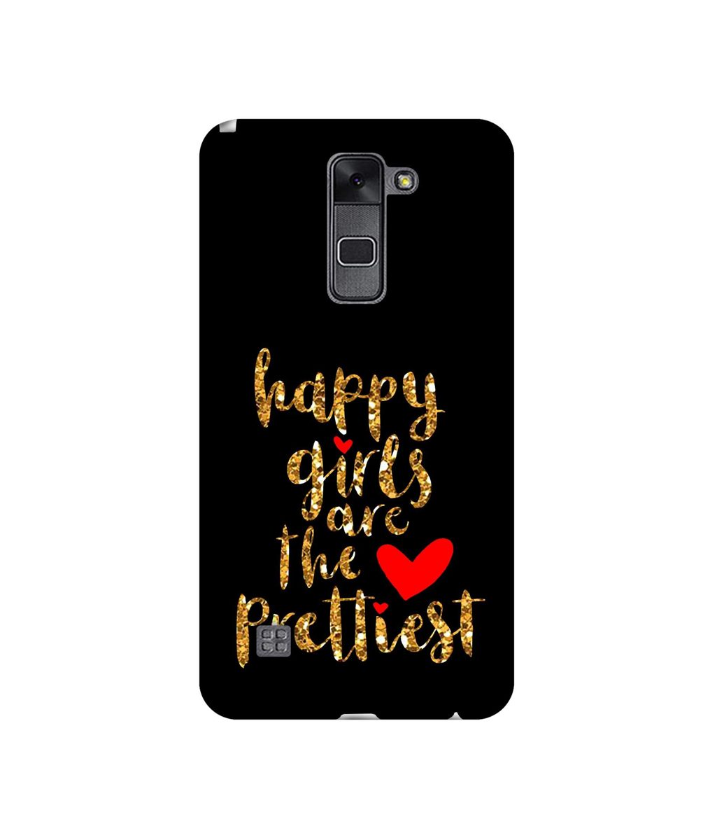 Amazon Brand - Solimo Designer Happy Girls are The Prettiest 3D Printed Hard Back Case Mobile Cover for LG Stylus 2