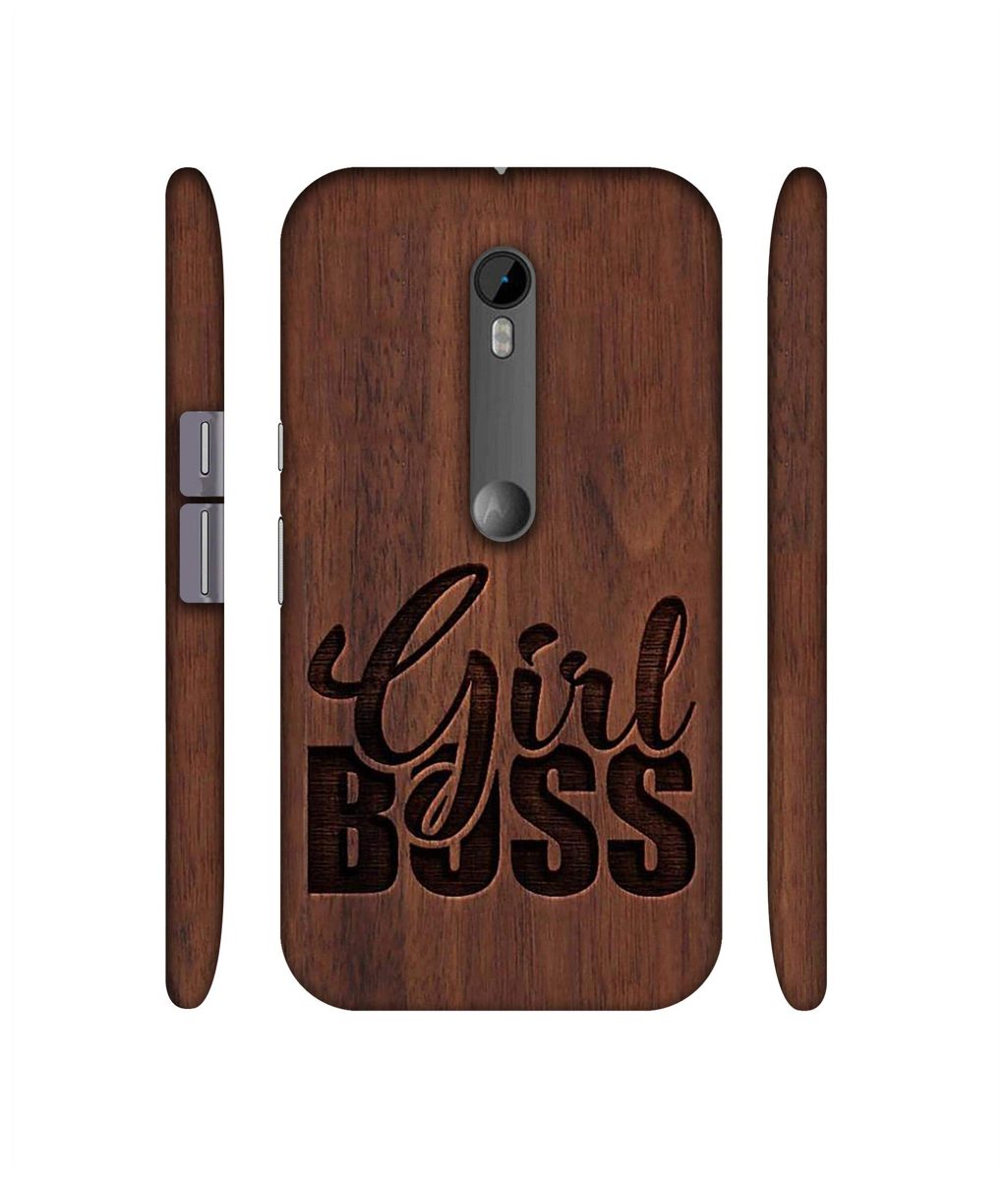 Amazon Brand - Solimo Designer Girl Boss On Wood 3D Printed Hard Back Case Mobile Cover for Motorola Moto G 3rd Generation
