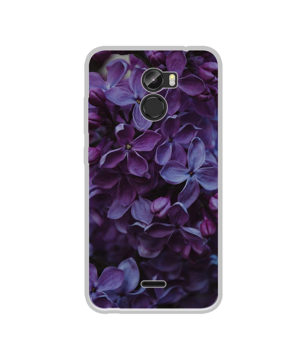 Amazon Brand - Solimo Designer Purple Flowers UV Printed Soft Back Case Mobile Cover for Gionee X1