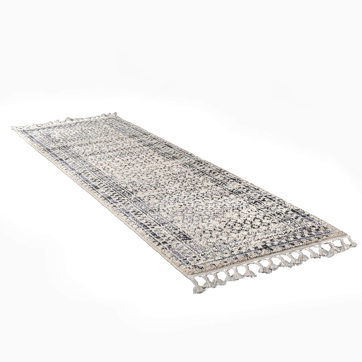 Amazon Brand – Stone & Beam Modern Vintage-Look Runner Rug, 7' 6" x 9' 6", Ivory