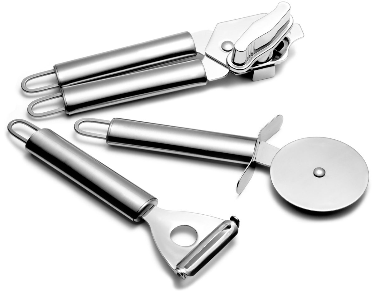 Pinzon 7-Piece Stainless-Steel Gadget Set with Stand