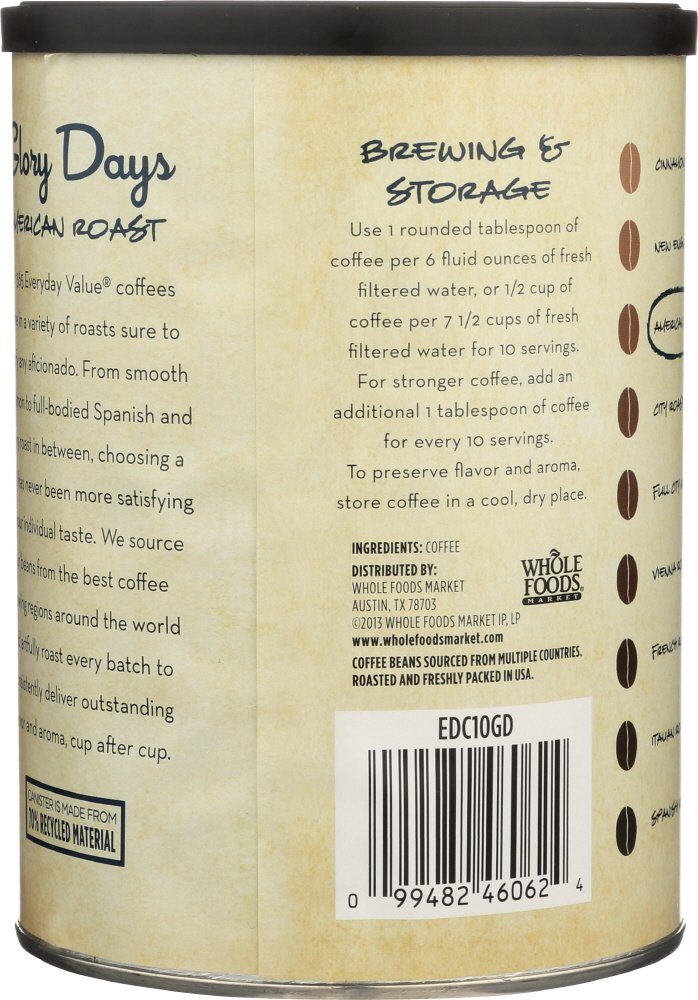 365 EVERYDAY VALUE Glory Days American Roast Coffee, 10 OZ