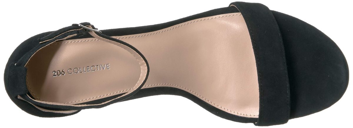 206 Collective Amazon Brand Women's Maui Heeled Sandal, Black, 8 B US