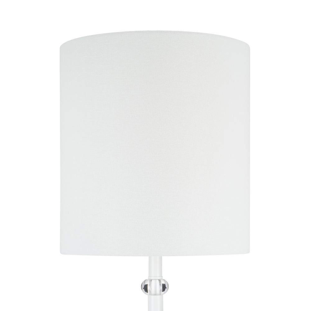 Amazon Brand – Ravenna Home Contemporary Metal Floor Lamp with Acrylic Ball Accents, LED Bulb Included, 60"H, White