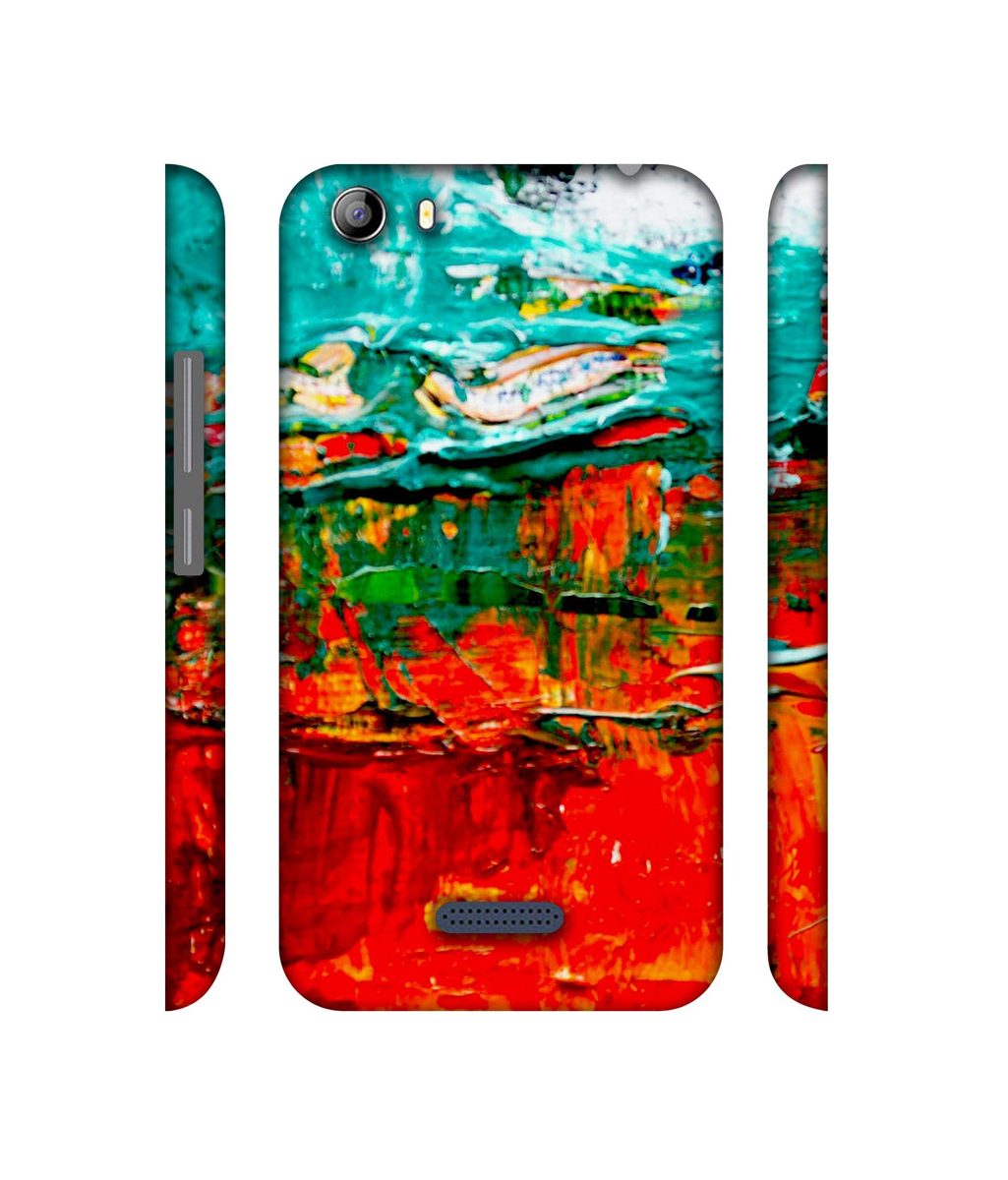 Amazon Brand - Solimo Designer Green and Orange Glass Color 3D Printed Hard Back Case Mobile Cover for Micromax Canvas 5 E481