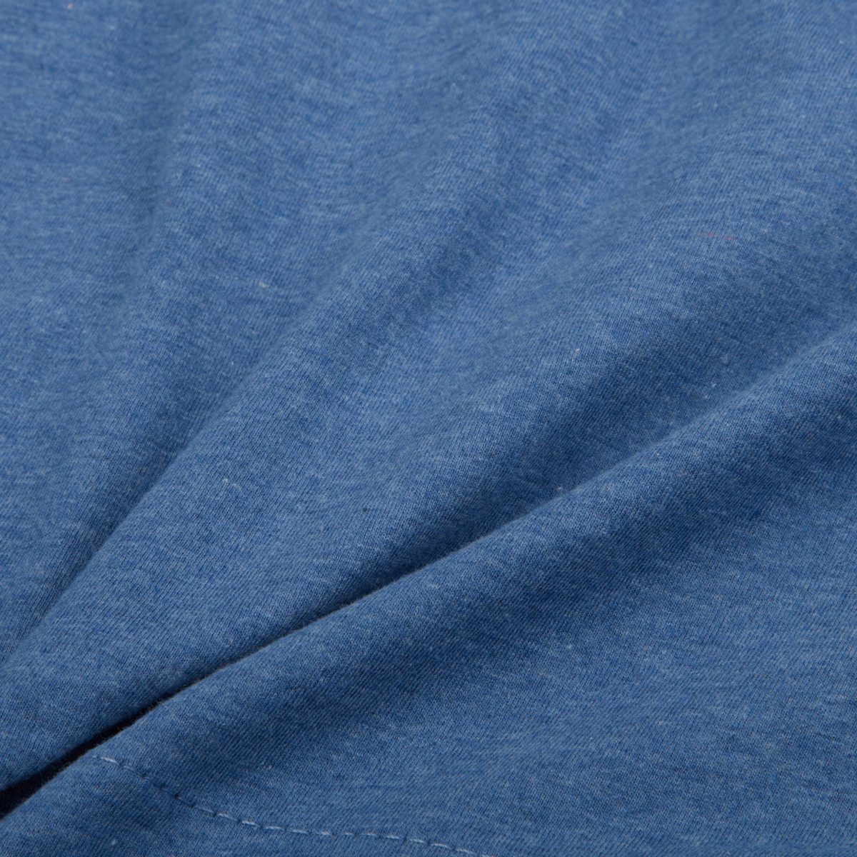 Pinzon by Amazon Heather Jersey Flat Sheet, King - Chambray Blue