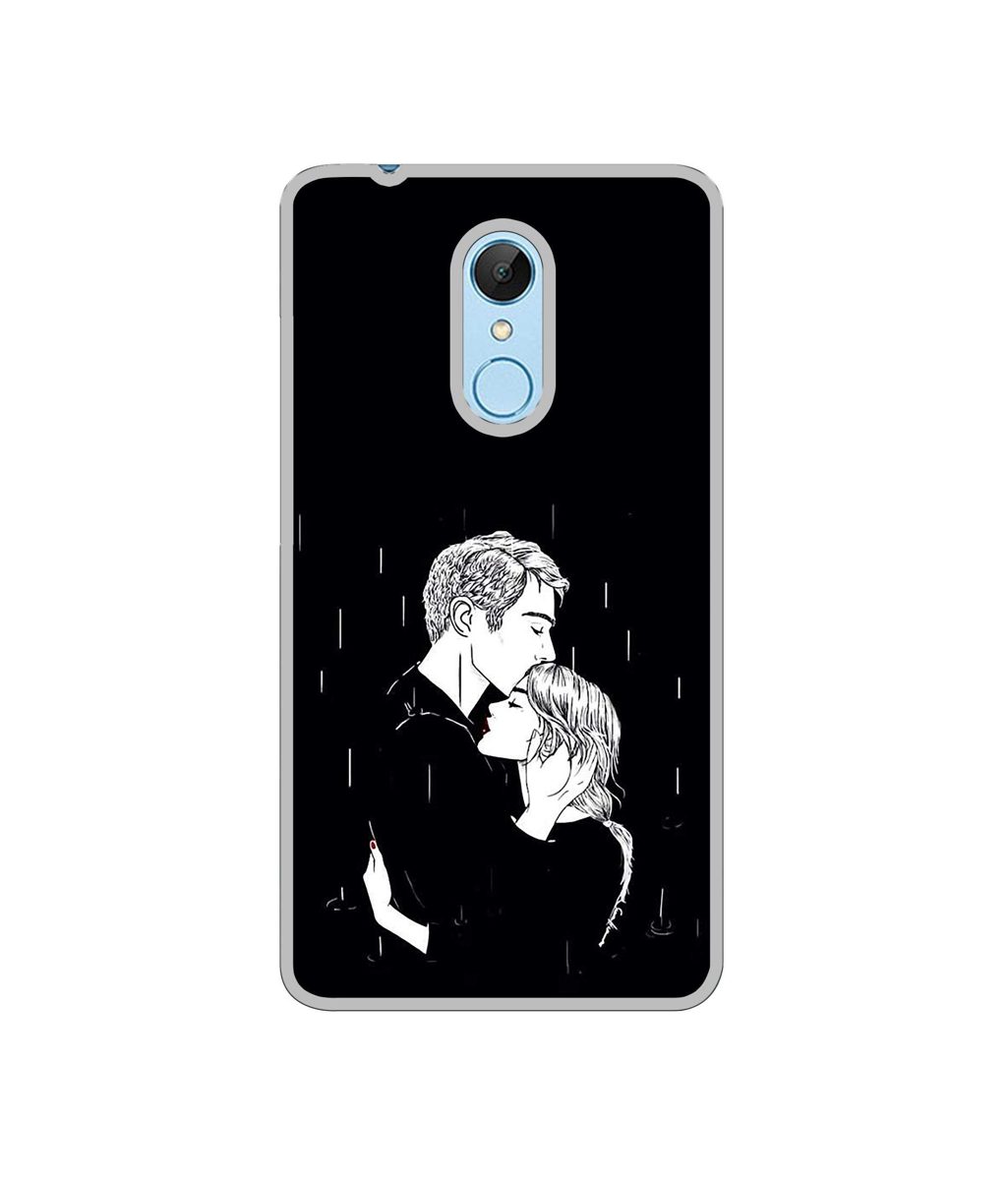 Amazon Brand - Solimo Designer Couples Standing in Rain UV Printed Soft Back Case Mobile Cover for Mi Redmi 5