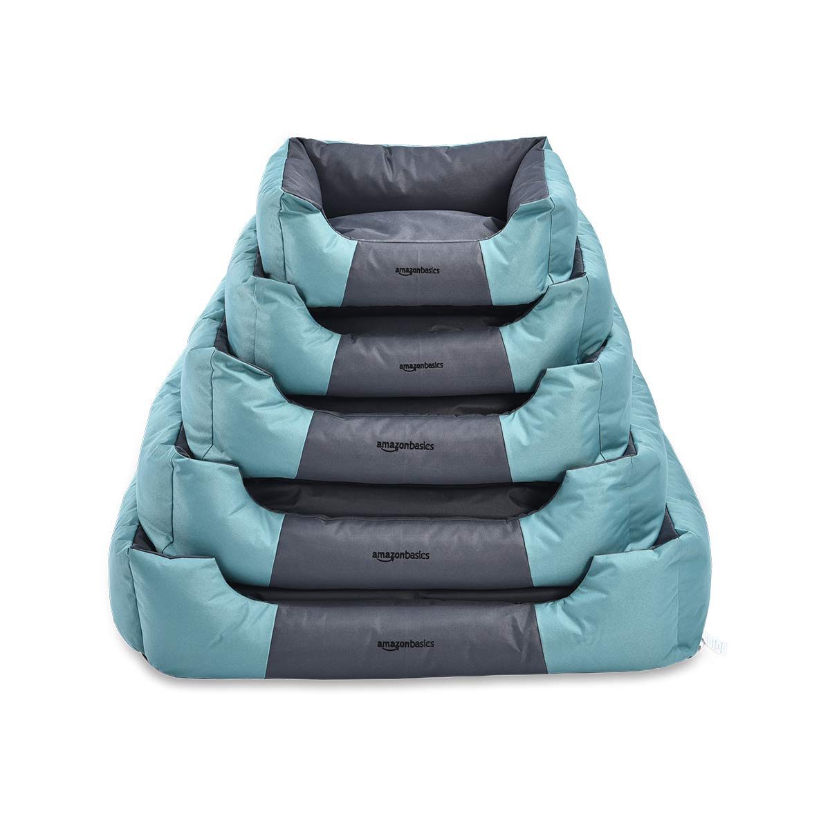 AmazonBasics Water-Resistant Pet Bed - Rectangular, Teal, 25.6 Inch