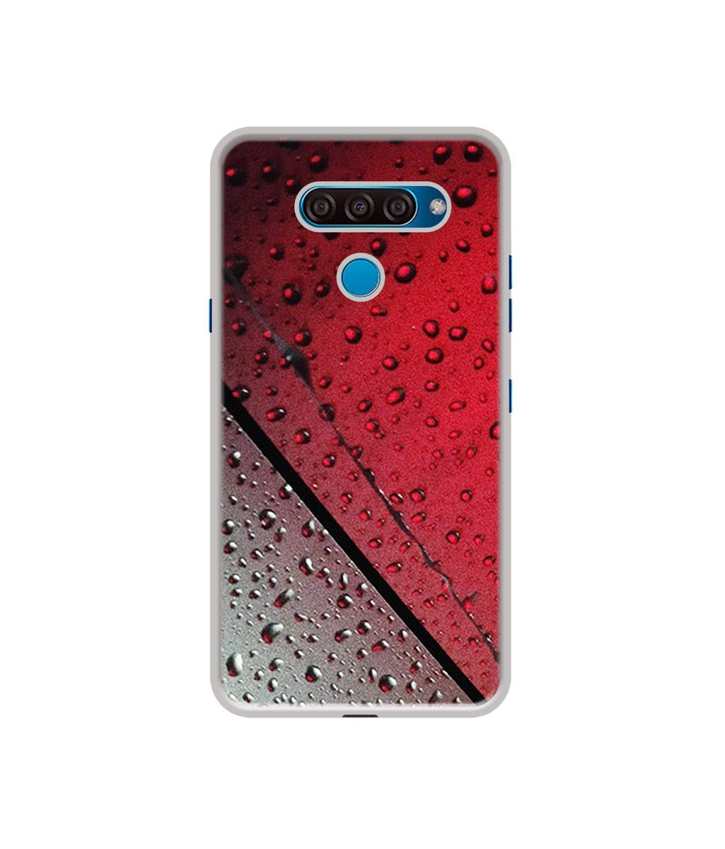 Amazon Brand - Solimo Designer Water Drop On Glass UV Printed Soft Back Case Mobile Cover for LG Q60