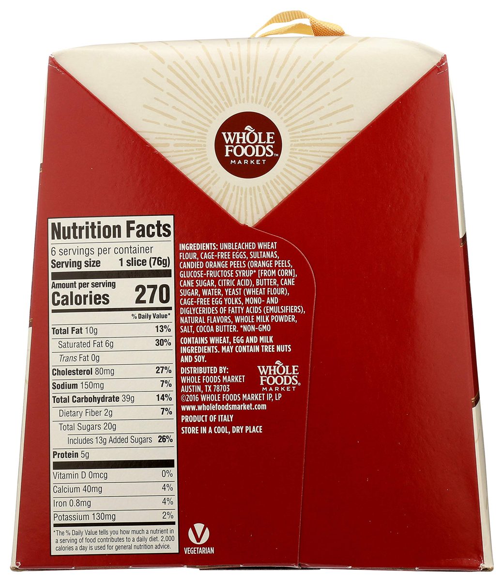 Whole Foods Market, Limited Edition Panettone, Traditional, 16 Ounce