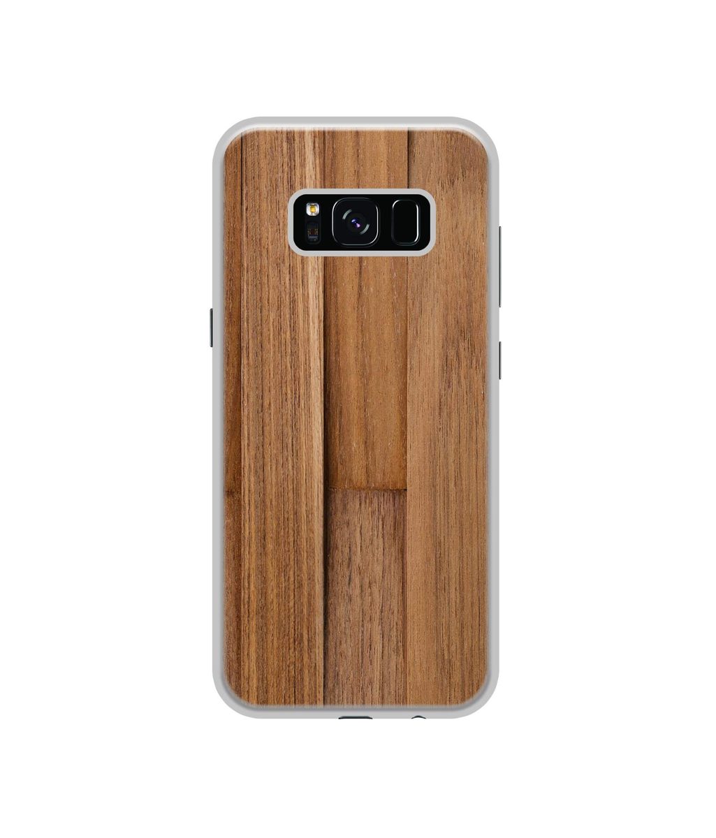 Amazon Brand - Solimo Designer Wooden Art UV Printed Soft Back Case Mobile Cover for Samsung Galaxy S8