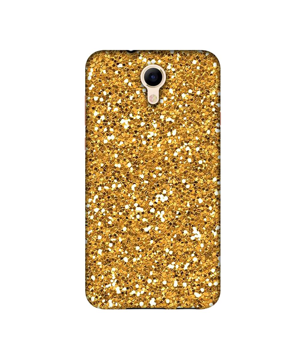 Amazon Brand - Solimo Designer Golden Sparkle UV Printed Soft Back Case Mobile Cover for Micromax Bharat 3 Q437