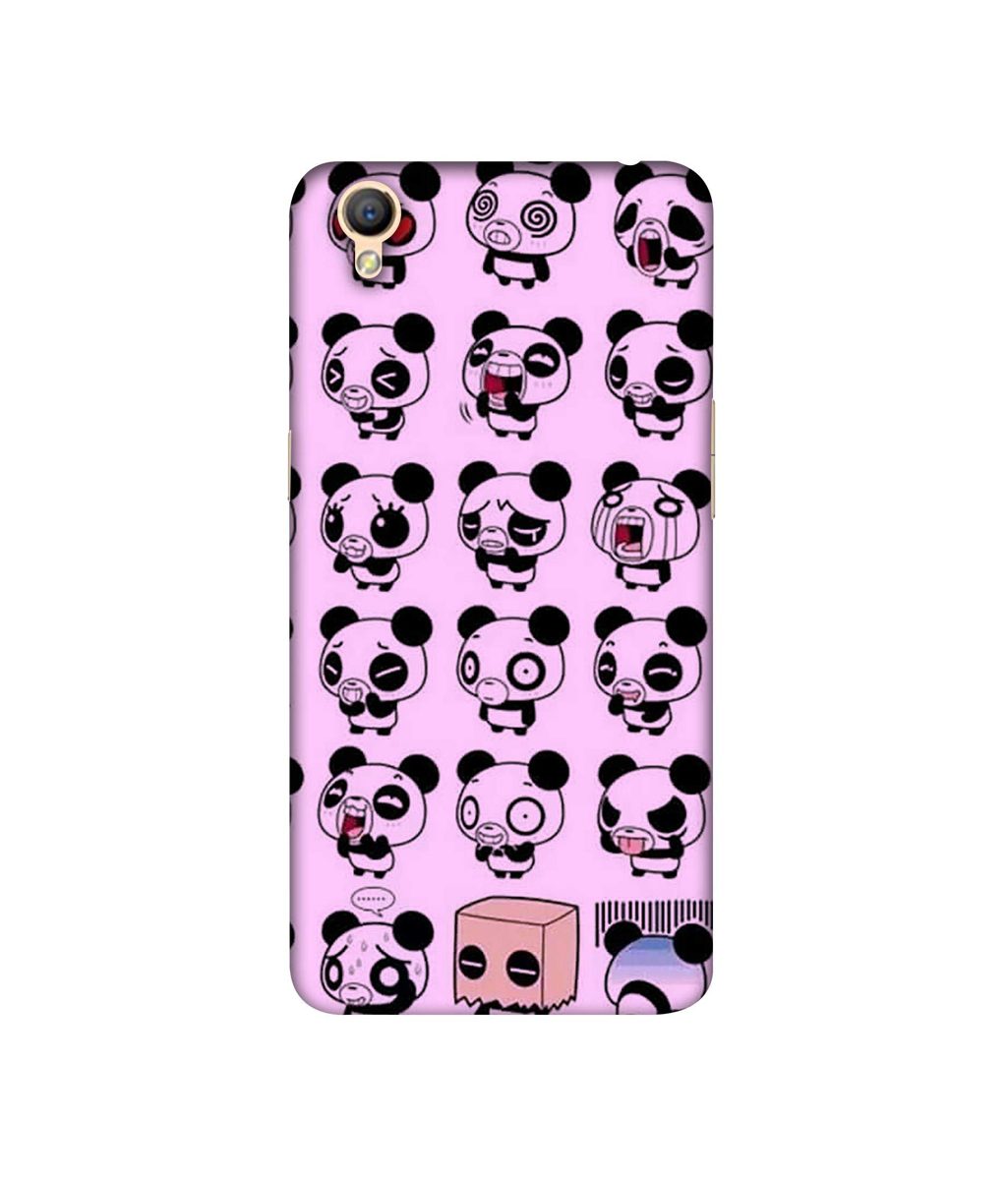 Amazon Brand - Solimo Designer Panda Experation 3D Printed Hard Back Case Mobile Cover for Oppo A37