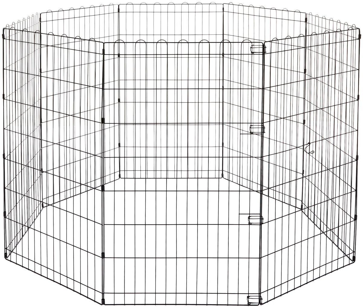 AmazonBasics Foldable Metal Pet Exercise and Playpen, 42"
