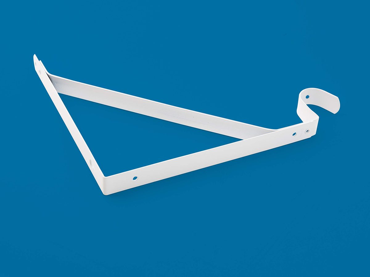 AmazonCommercial Heavy Duty Shelf and Rod Bracket, White, 20-Pack