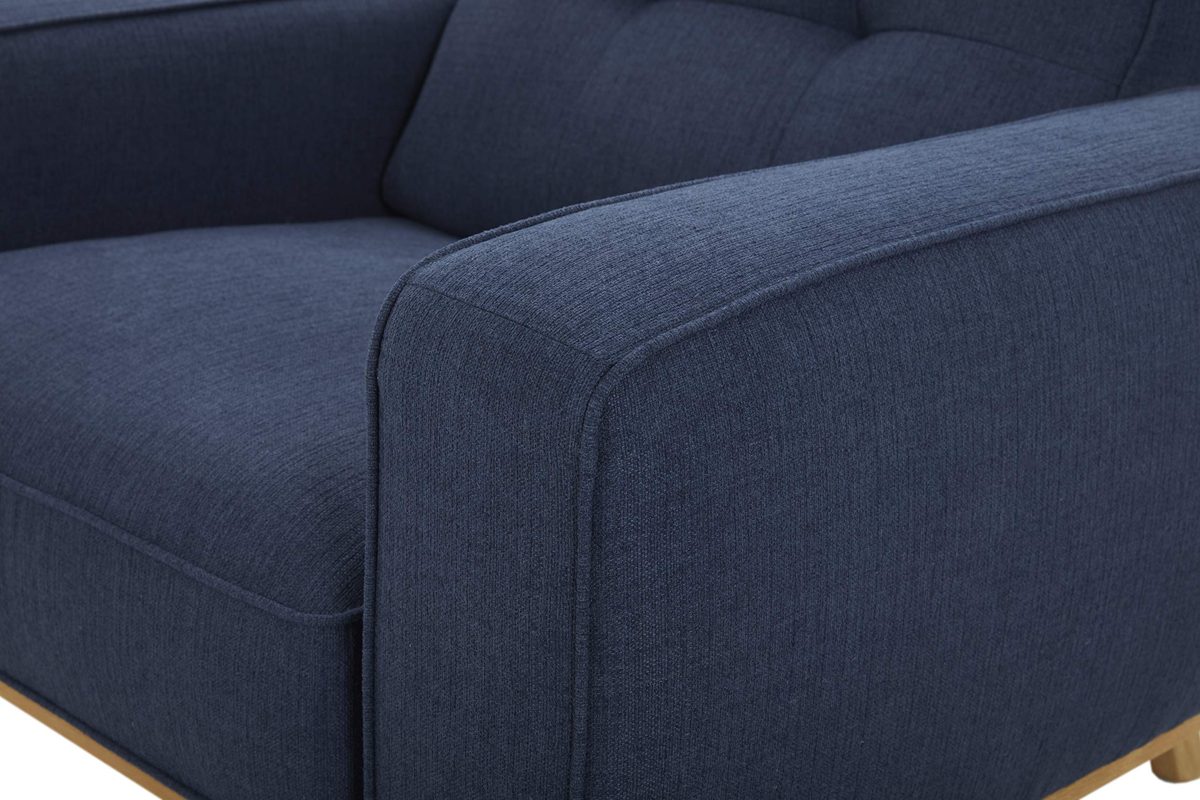 Amazon Brand – Rivet Bigelow Modern Upholstered Chair with Square Legs, 44.1"W, Navy