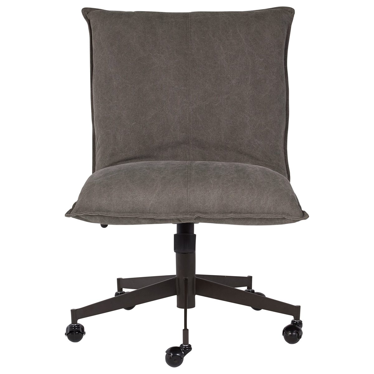 Rivet Fun Contemporary Home Office Desk Chair, 36"-39", Grey/Black