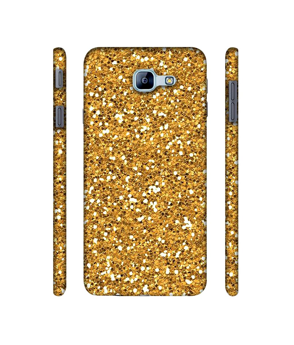 Amazon Brand - Solimo Designer Golden Sparkle 3D Printed Hard Back Case Mobile Cover for Samsung Galaxy A8 (2016)