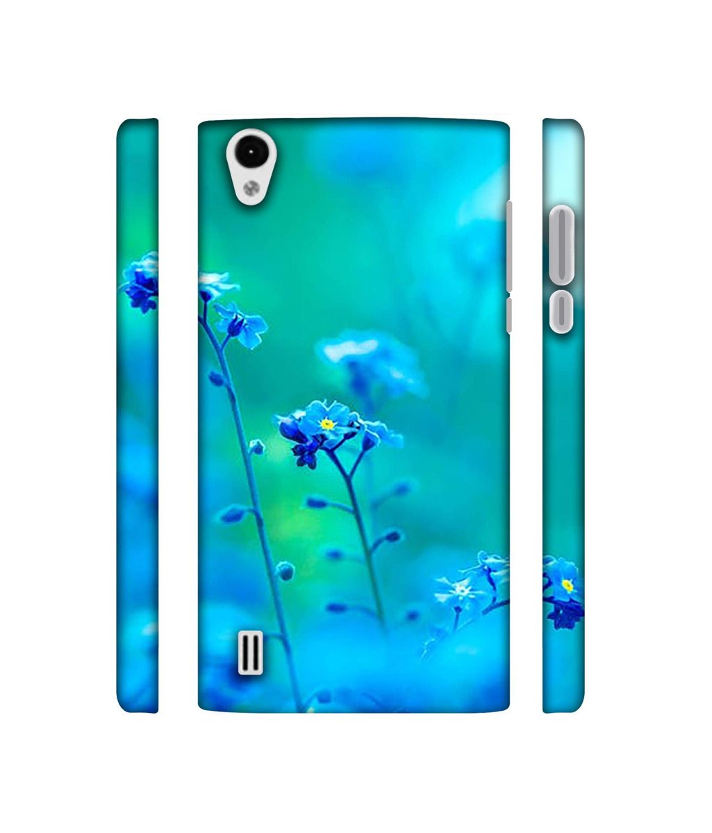 Amazon Brand - Solimo Designer Blue Flower 3D Printed Hard Back Case Mobile Cover for VIVO Y15