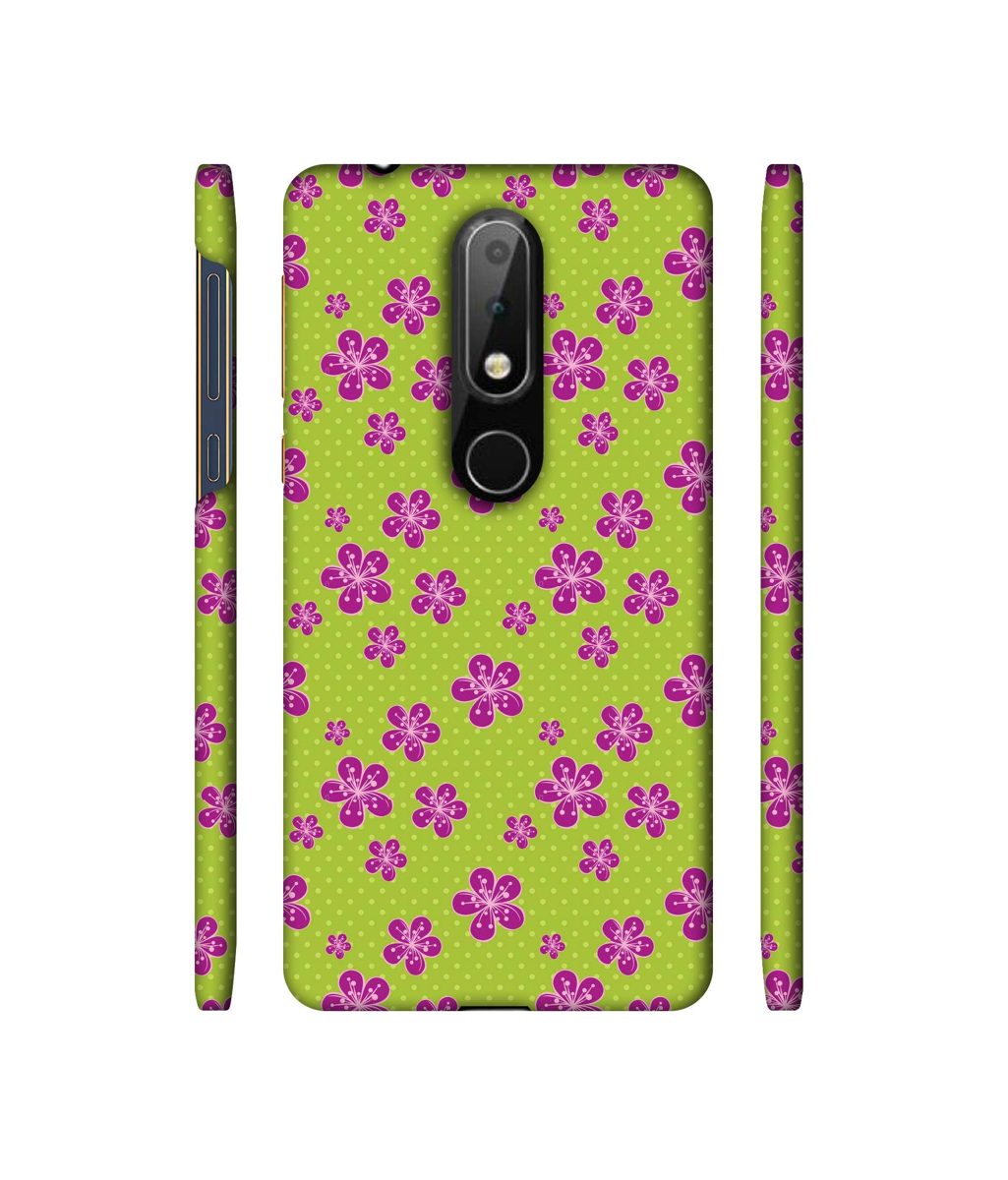 Amazon Brand - Solimo Designer Pink Flower Patterns 3D Printed Hard Back Case Mobile Cover for Nokia 6.1 Plus