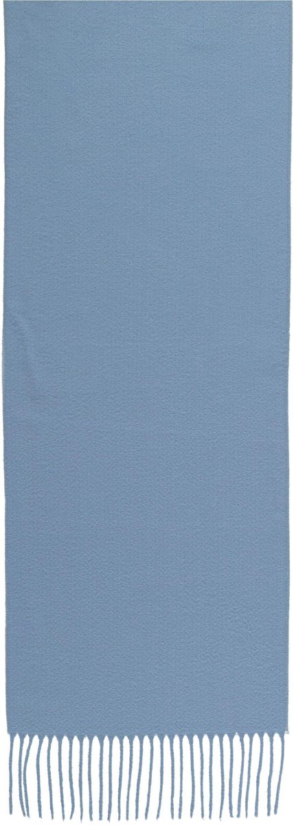 HIKARO Plain Dyed Scarf for Women & Men with Fringe - Stylish Monochrome Scarf Perfect for Autumn & Winter - 30x180cm, Blue