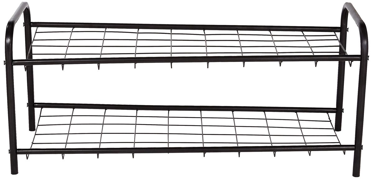 Amazon Brand - Solimo 2 Step Steel Foldable Shoe Rack