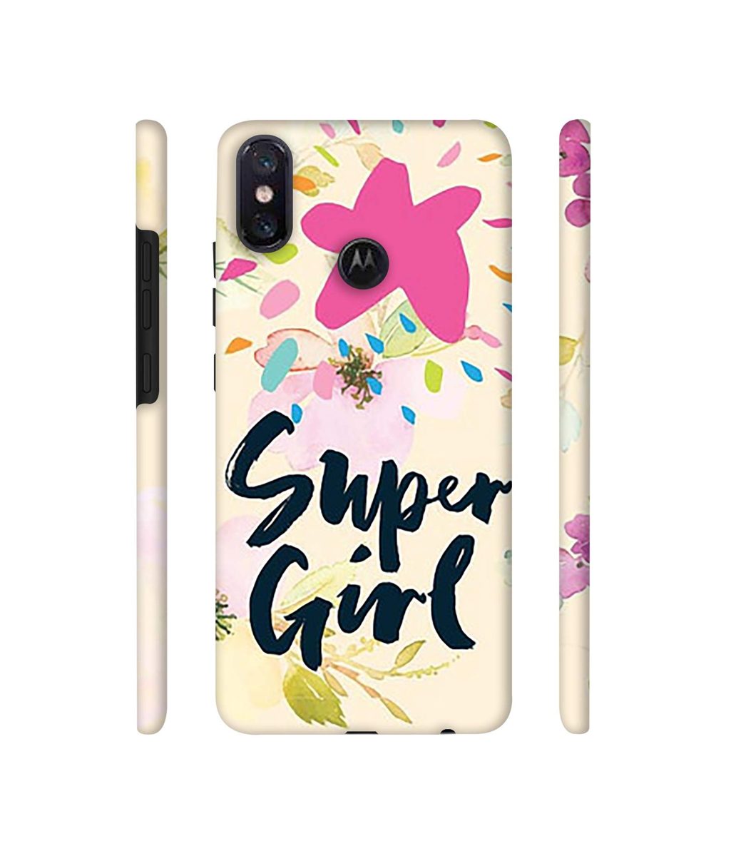 Amazon Brand - Solimo Designer Super Girl 3D Printed Hard Back Case Mobile Cover for Motorola One Power