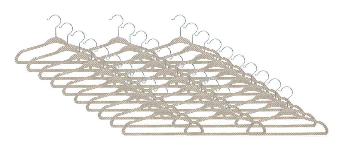 Delta Children Kids Velvet Hanger, Beige, 30 Count