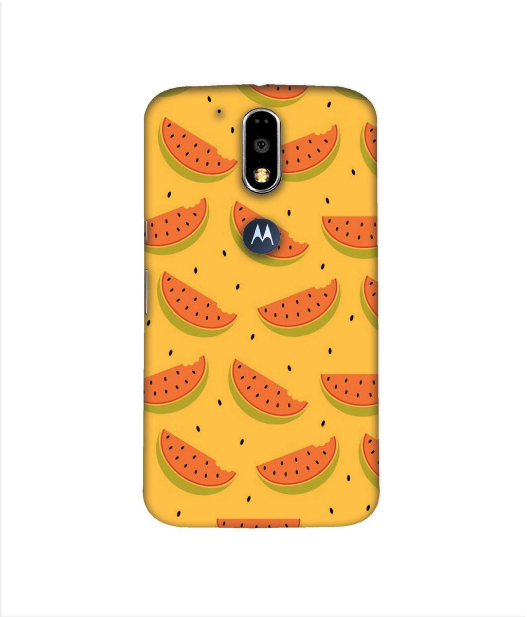 Amazon Brand - Solimo Designer Watermelon Pattern 3D Printed Hard Back Case Mobile Cover for Motorola Moto G4 Plus (with Logo Cut)
