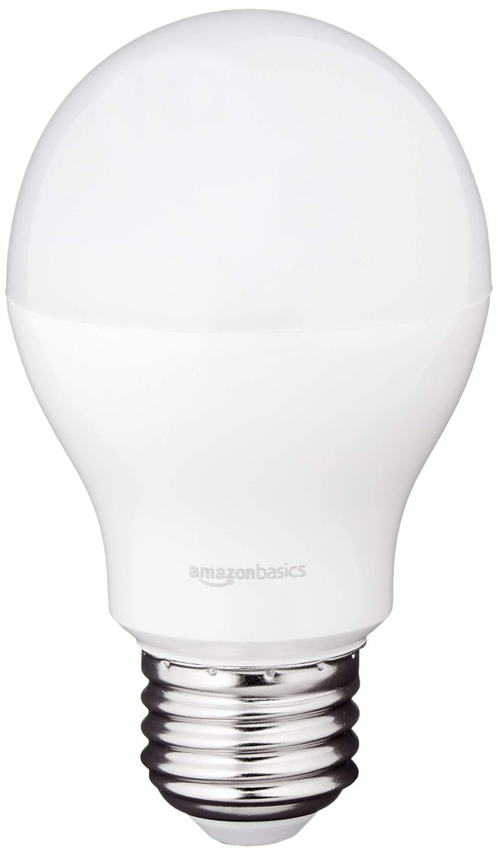 AmazonBasics 11 Watt Equivalent, Soft White, Dimmable, A19 LED Light Bulb, 2-Pack (Renewed)