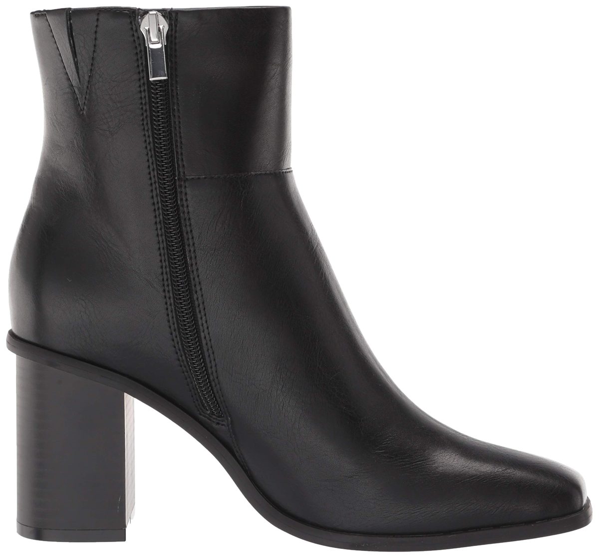 The Drop Women's Ibita High Heel Side Zip Ankle Boot, Black, 8 B US