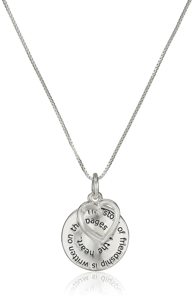 Sterling Silver Story of Friendship Pendant on 18" Chain