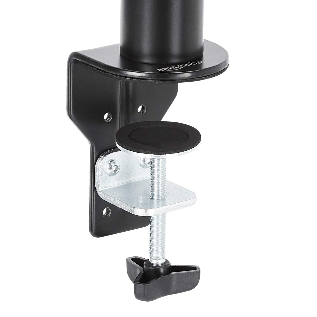 AmazonBasics Single Computer Monitor Stand – Height Adjustable Desk Arm Mount, Steel