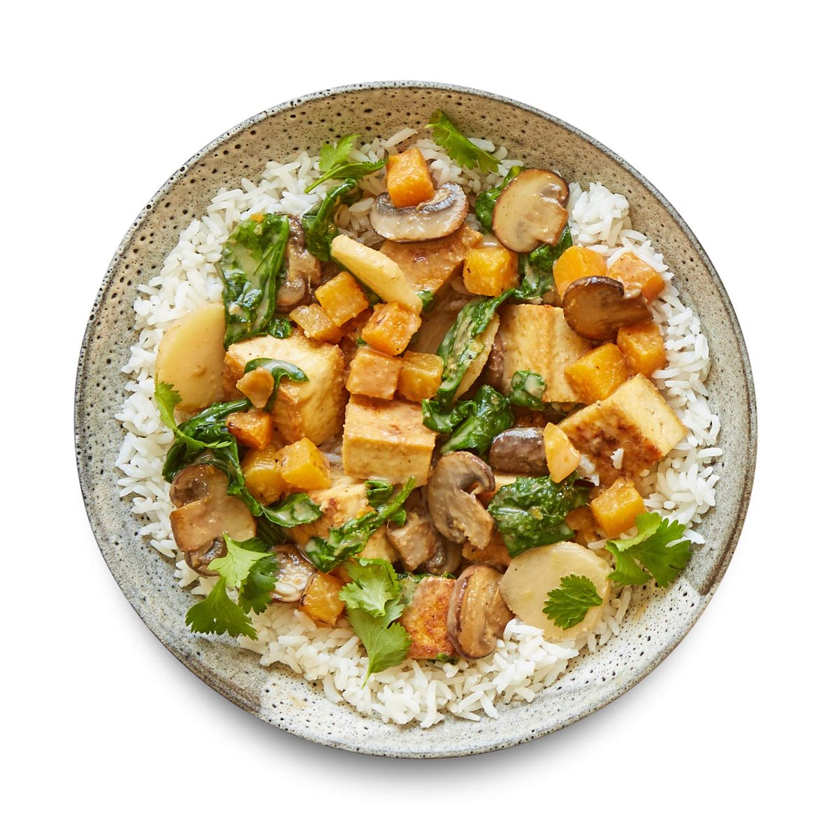 Amazon Meal Kits, Thai Yellow Curry with Tofu, Vegetables & Jasmine Rice, Serves 2