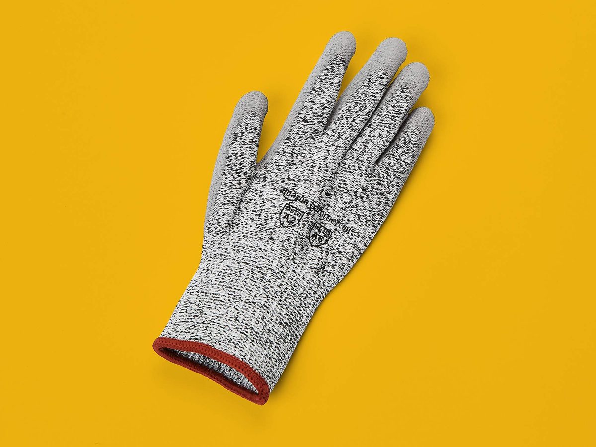 AmazonCommercial 13G HPPE & PU Coated Gloves (Salt & Pepper/Grey), Size S, 12 Pairs
