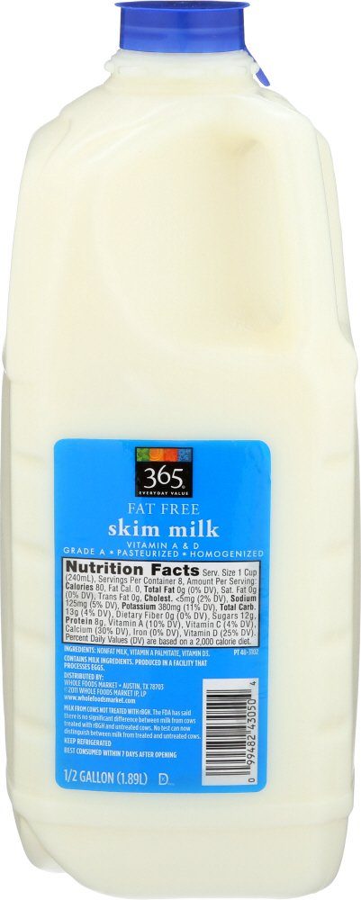 365 EVERYDAY VALUE Fat Free Milk, 64 FZ